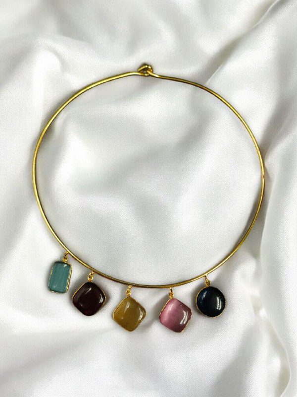 Designer Gold plated Stone Touch Choker