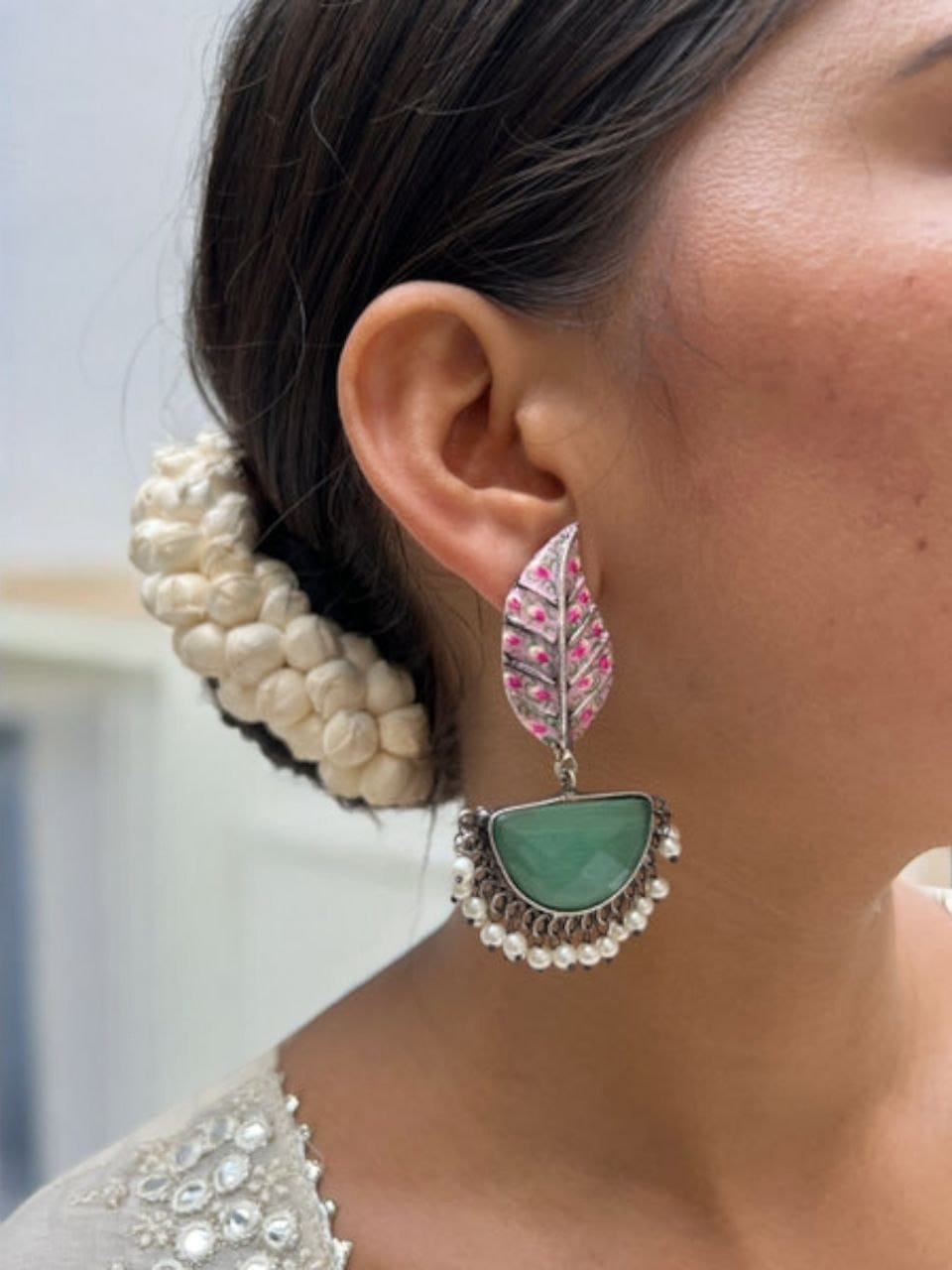 Designer Handmade Painting Earrings